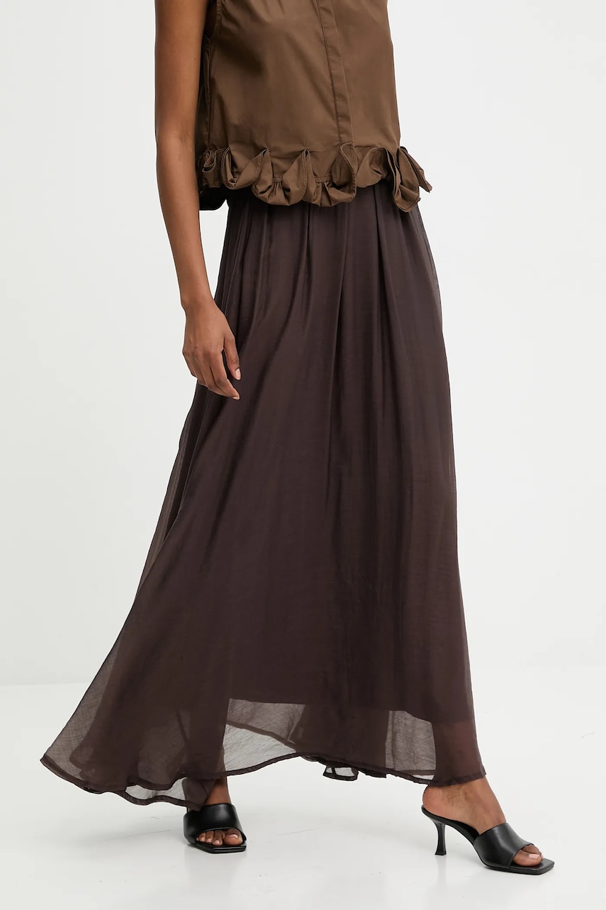 Answear Lab fusta culoarea roz, maxi, evazati
