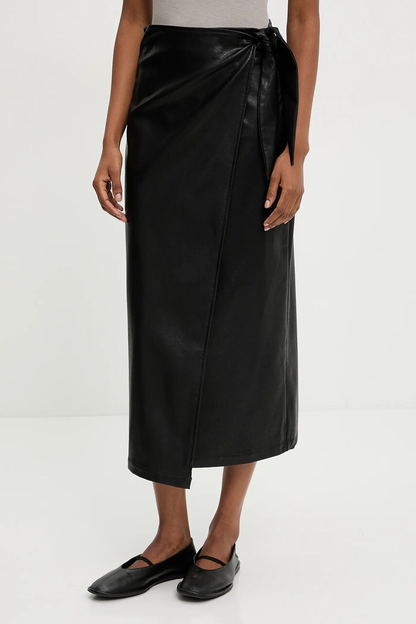 Answear Lab fusta culoarea negru, midi, drept