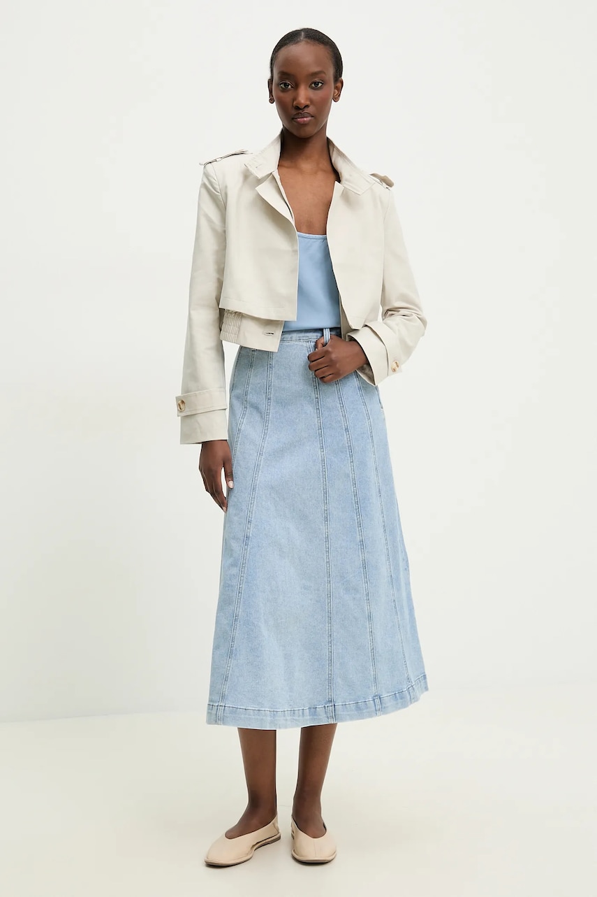 Джинсовая юбка Answear Lab maxi расклешённая Джинсовая юбка Answear Lab maxi расклешённая