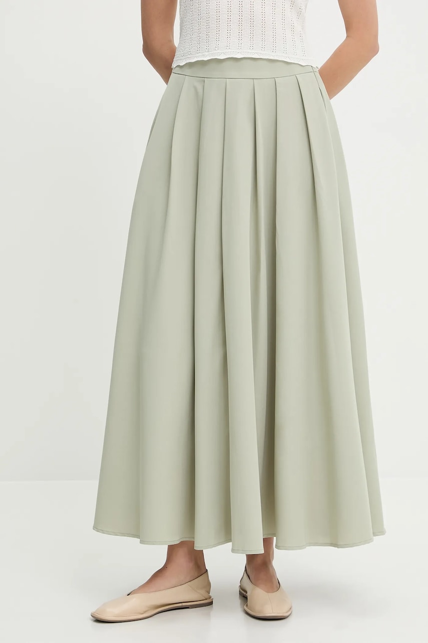 Answear Lab fustă culoarea verde, maxi, evazati