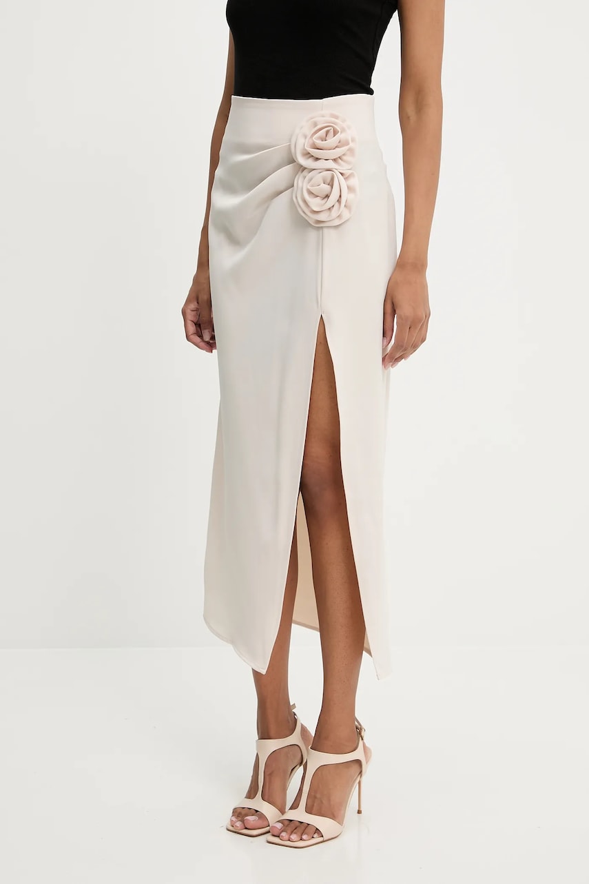 Answear Lab fustă culoarea bej, maxi, creion