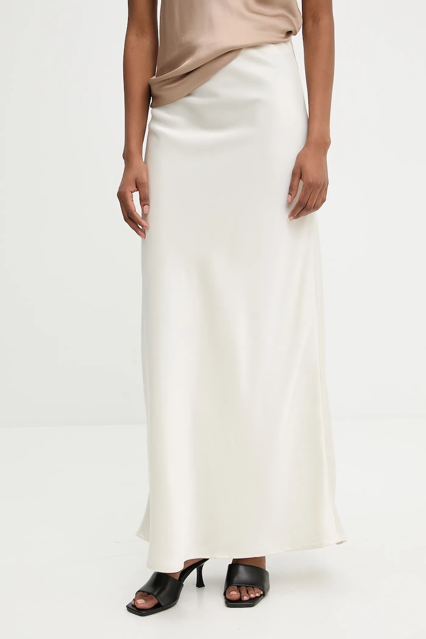 Answear.LAB fusta culoarea bej, maxi, drept