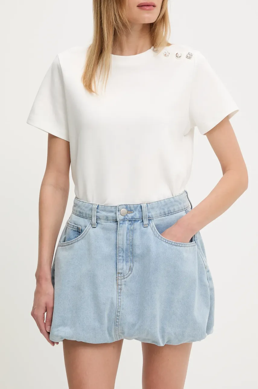 Answear Lab fustă din denim din bumbac mini, evazati