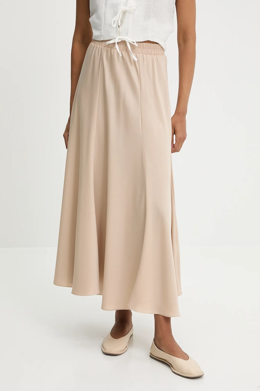 Answear Lab fusta culoarea bej, maxi, evazati