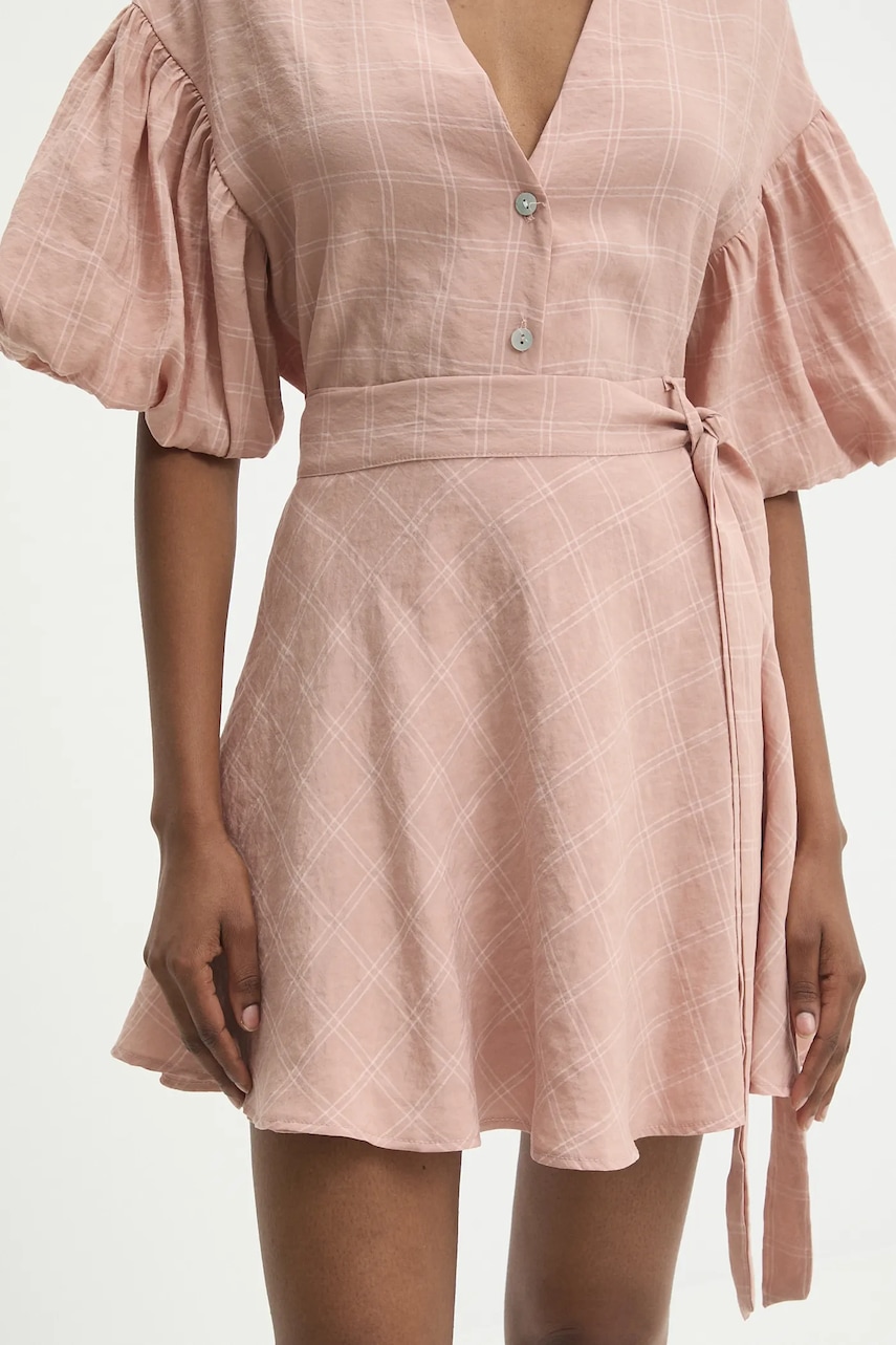 Answear Lab fustă culoarea roz, mini, evazati