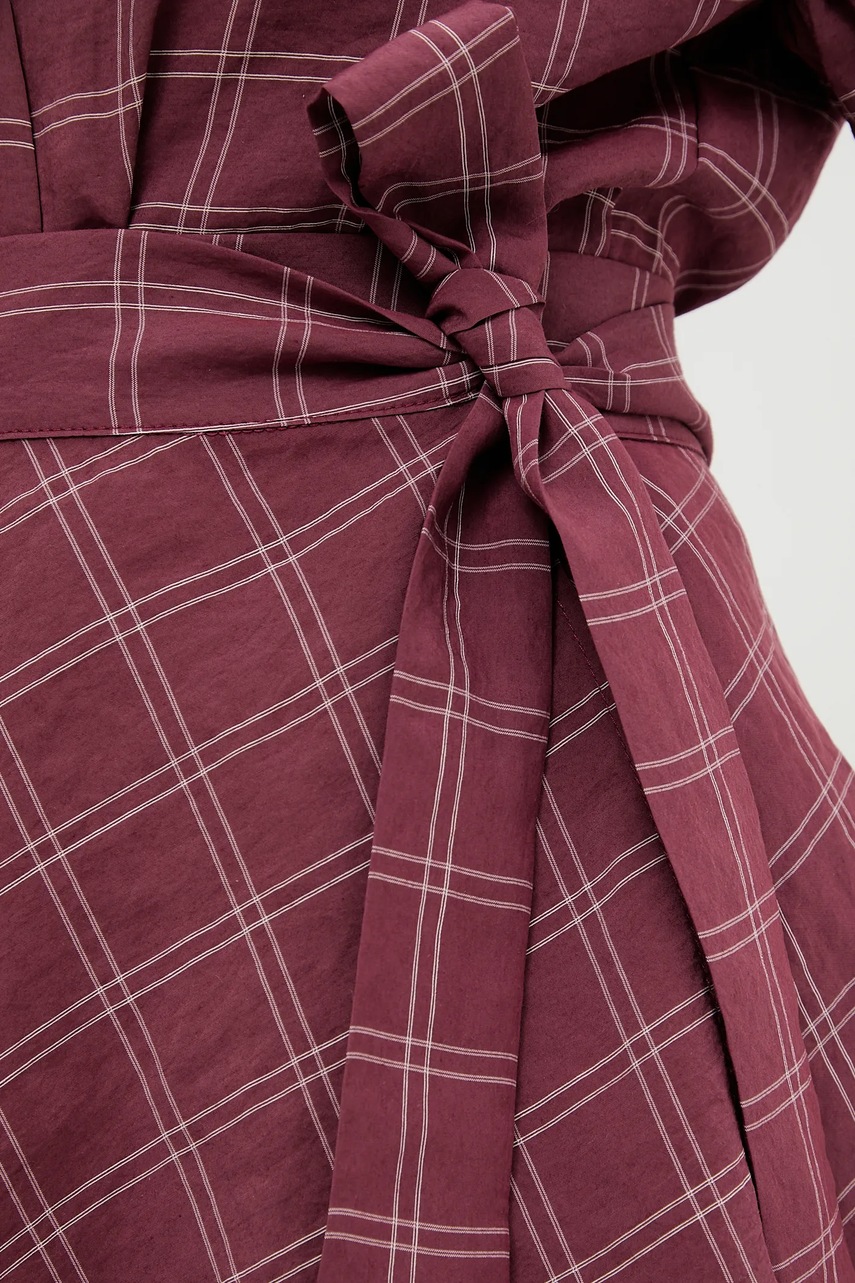 Φούστα Answear.LAB χρώμα: μπορντό φωτογραφία