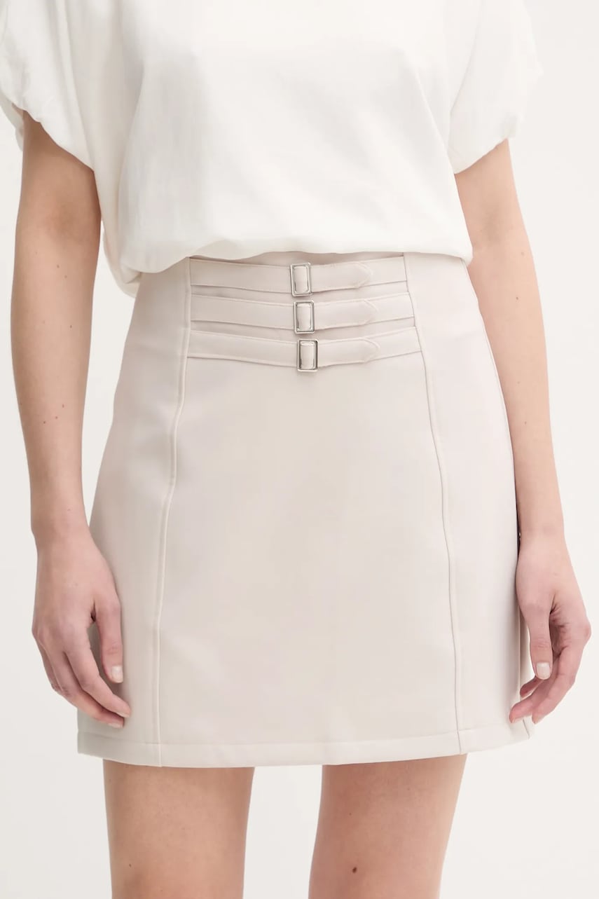 Answear Lab fustă culoarea bej, mini, creion Answear Lab fustă culoarea bej, mini, creion