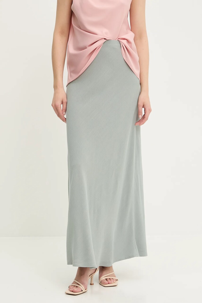 Answear Lab fusta de in culoarea turcoaz, maxi, drept
