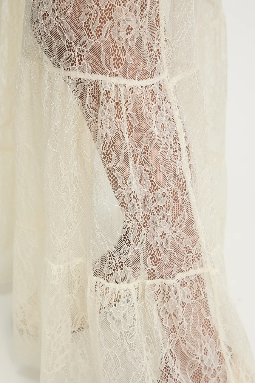 Φούστα Answear.LAB χρώμα: μπεζ φωτογραφία