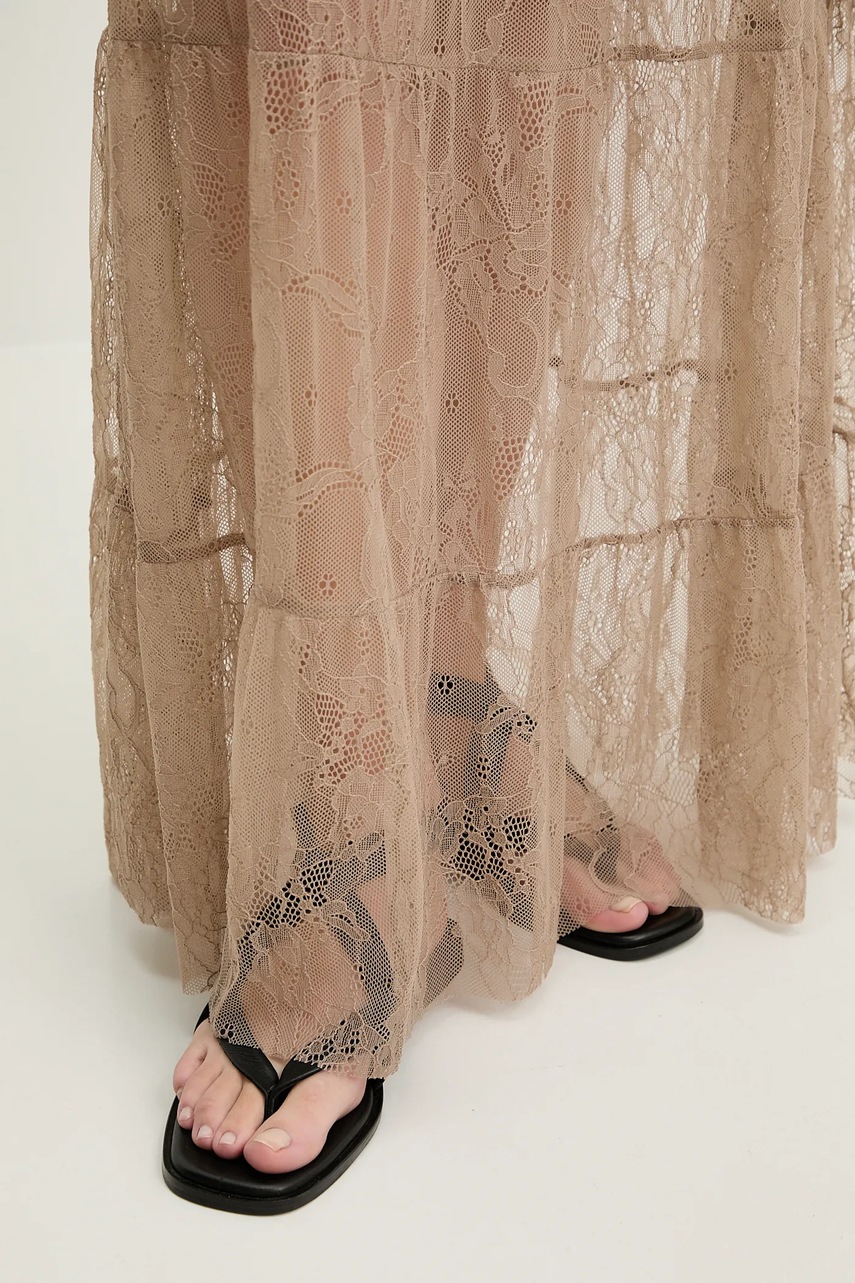 Φούστα Answear.LAB χρώμα: καφέ φωτογραφία