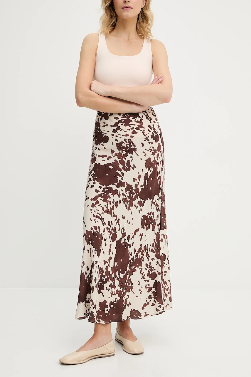 Answear Lab fusta culoarea maro, maxi, drept