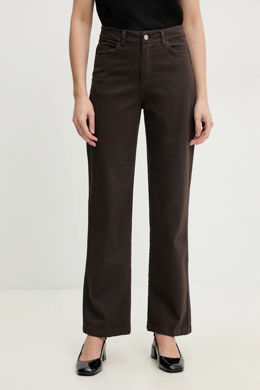 Answear Lab jeansi femei, culoarea maro
