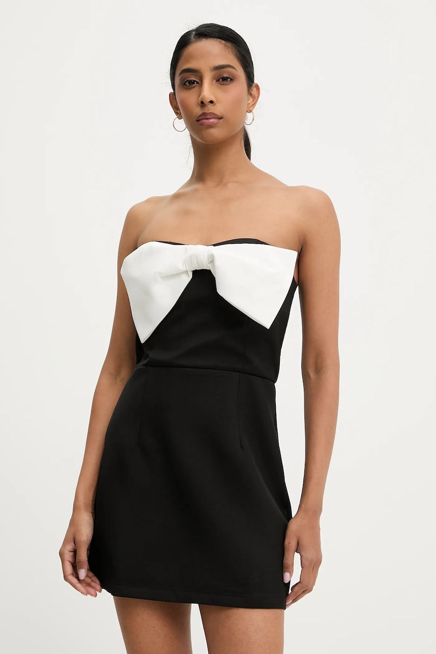 Answear Lab salopeta culoarea negru, cu decolteu rotund