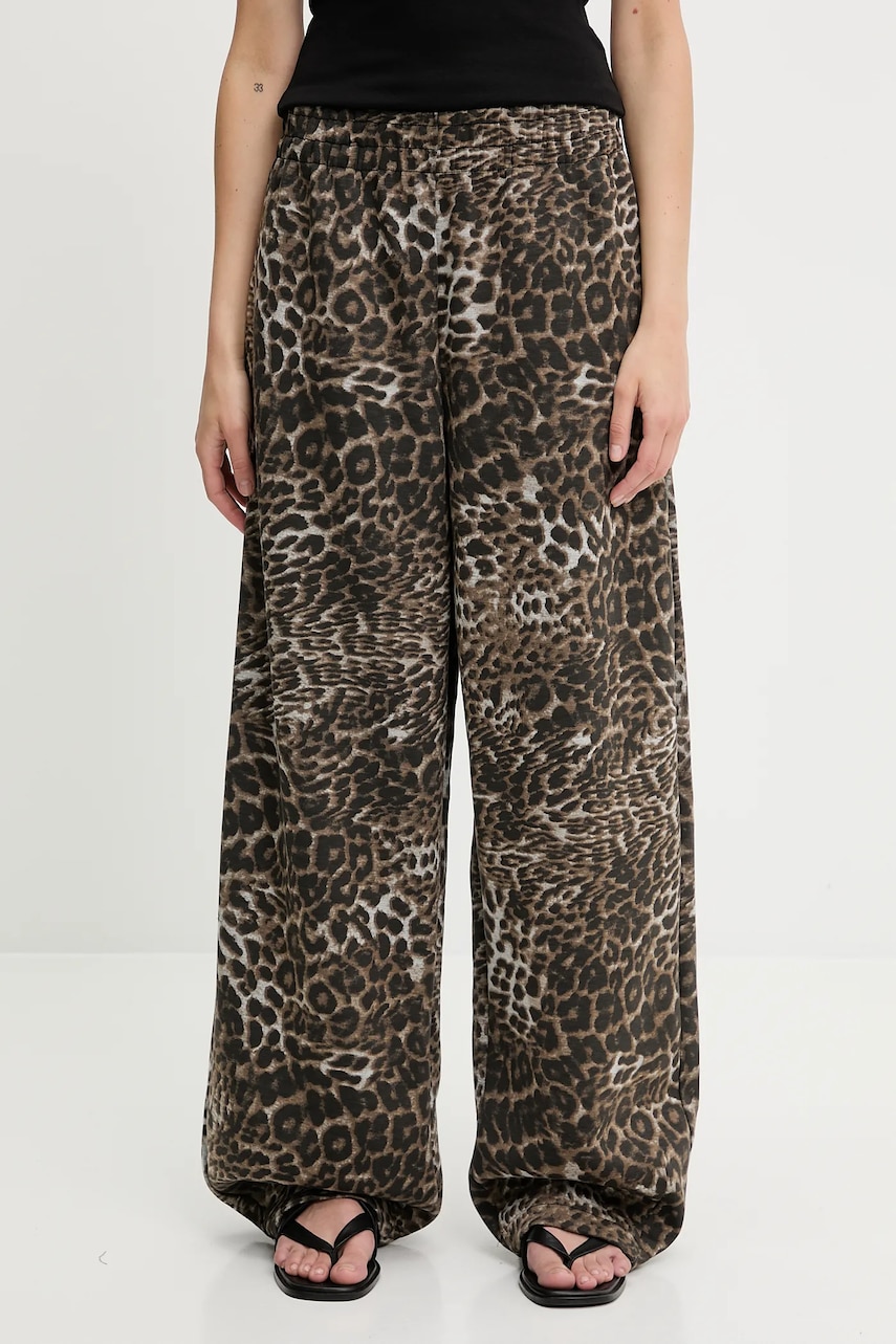 Answear.LAB spodnie dresowe kolor szary szerokie high waist