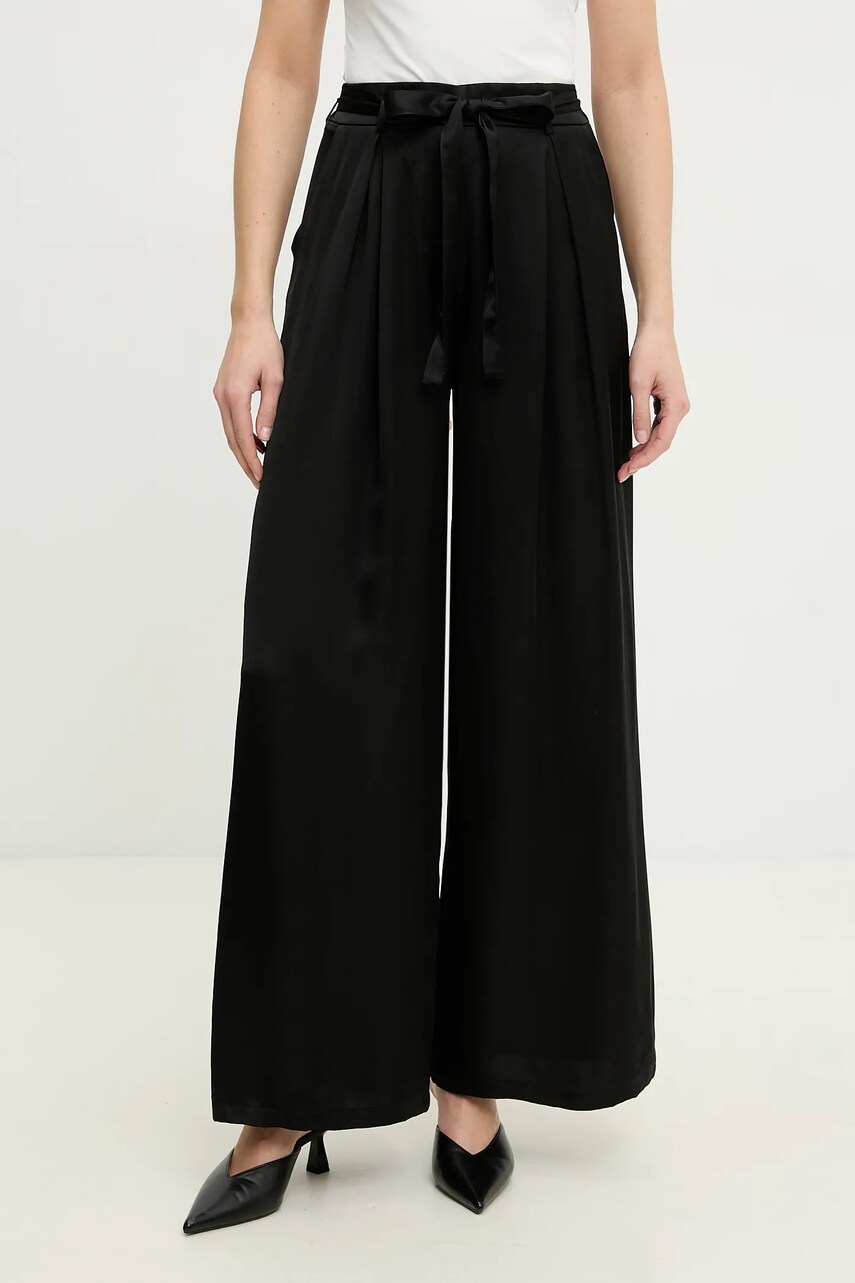 Answear Lab pantaloni femei, culoarea negru, drept, high waist