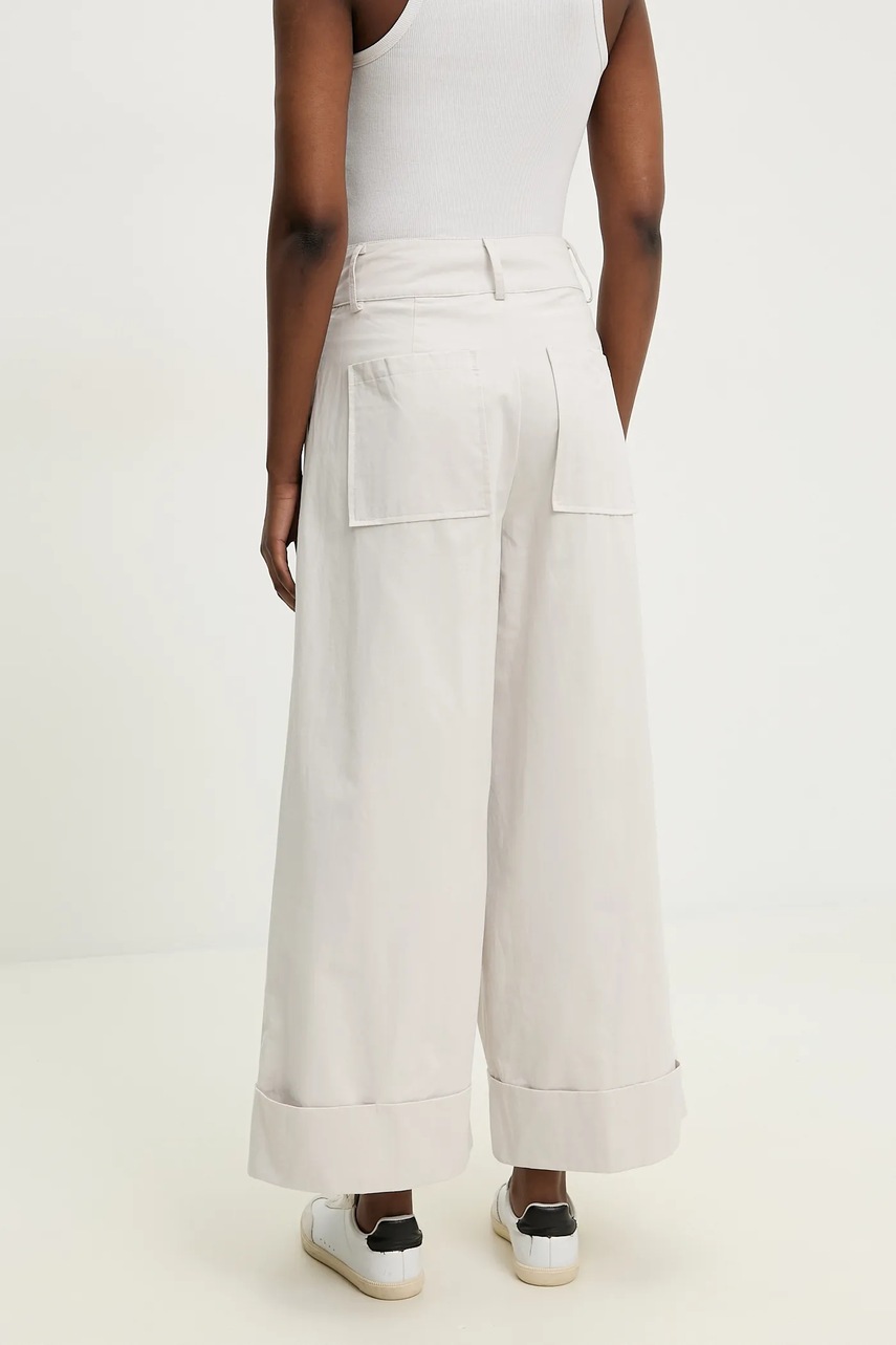 Βαμβακερό παντελόνι Answear.LAB χρώμα: άσπρο φωτογραφία