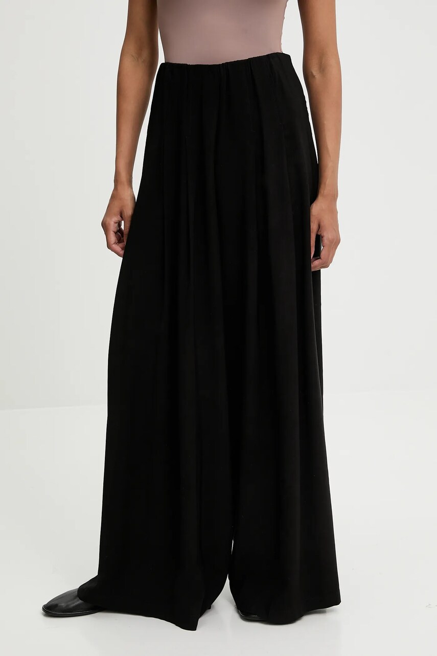 Answear Lab pantaloni culoarea negru, lat, high waist