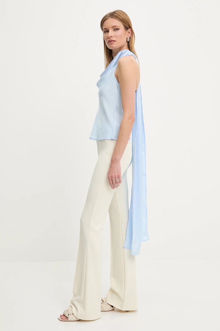 Брюки Answear.LAB цвет бежевый клёш высокая посадка Брюки Answear.LAB цвет бежевый клёш высокая посадка