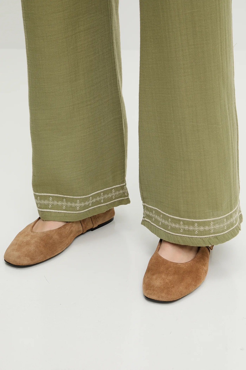 Βαμβακερό παντελόνι Answear.LAB χρώμα: πράσινο φωτογραφία