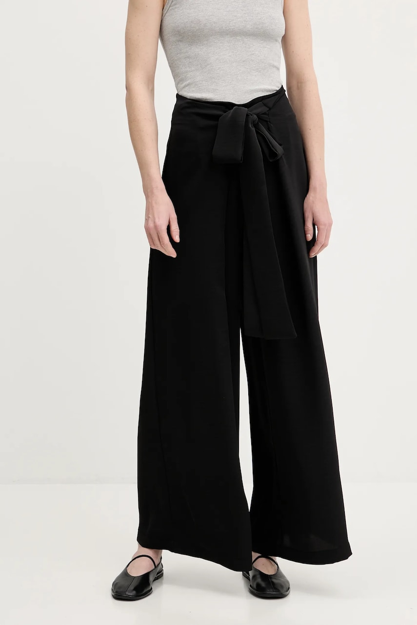 Answear Lab pantaloni culoarea negru, lat, high waist