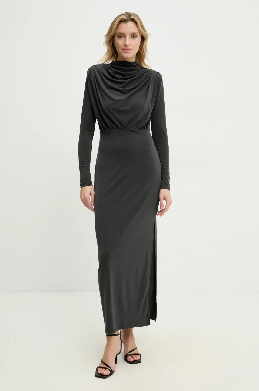 Answear Lab rochie culoarea verde, maxi, mulată Answear Lab rochie culoarea verde, maxi, mulată