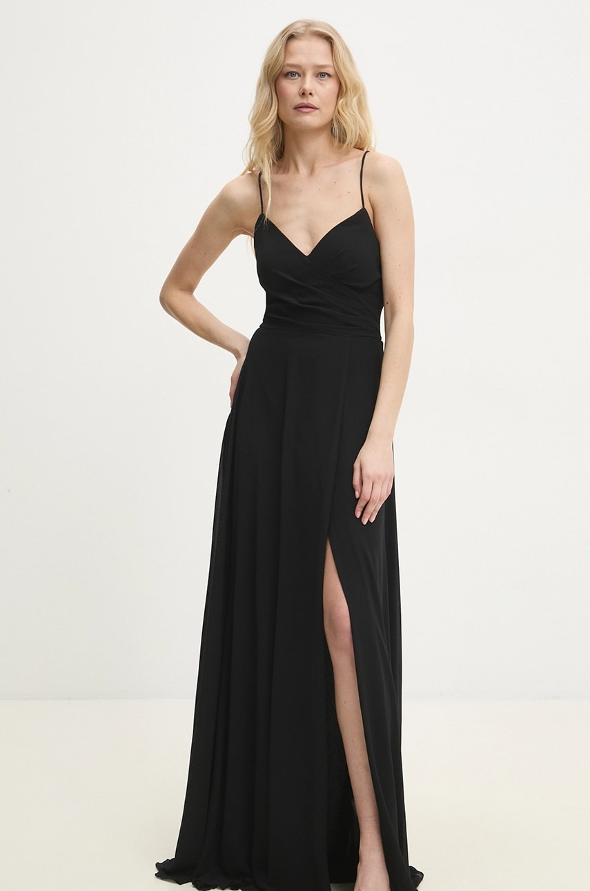 Answear Lab rochie culoarea negru, maxi, evazati
