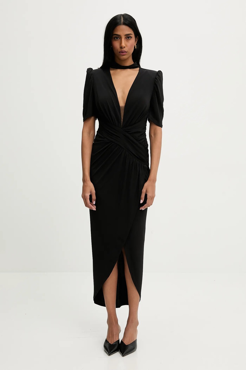 Платье Answear.LAB цвет чёрный maxi облегающее