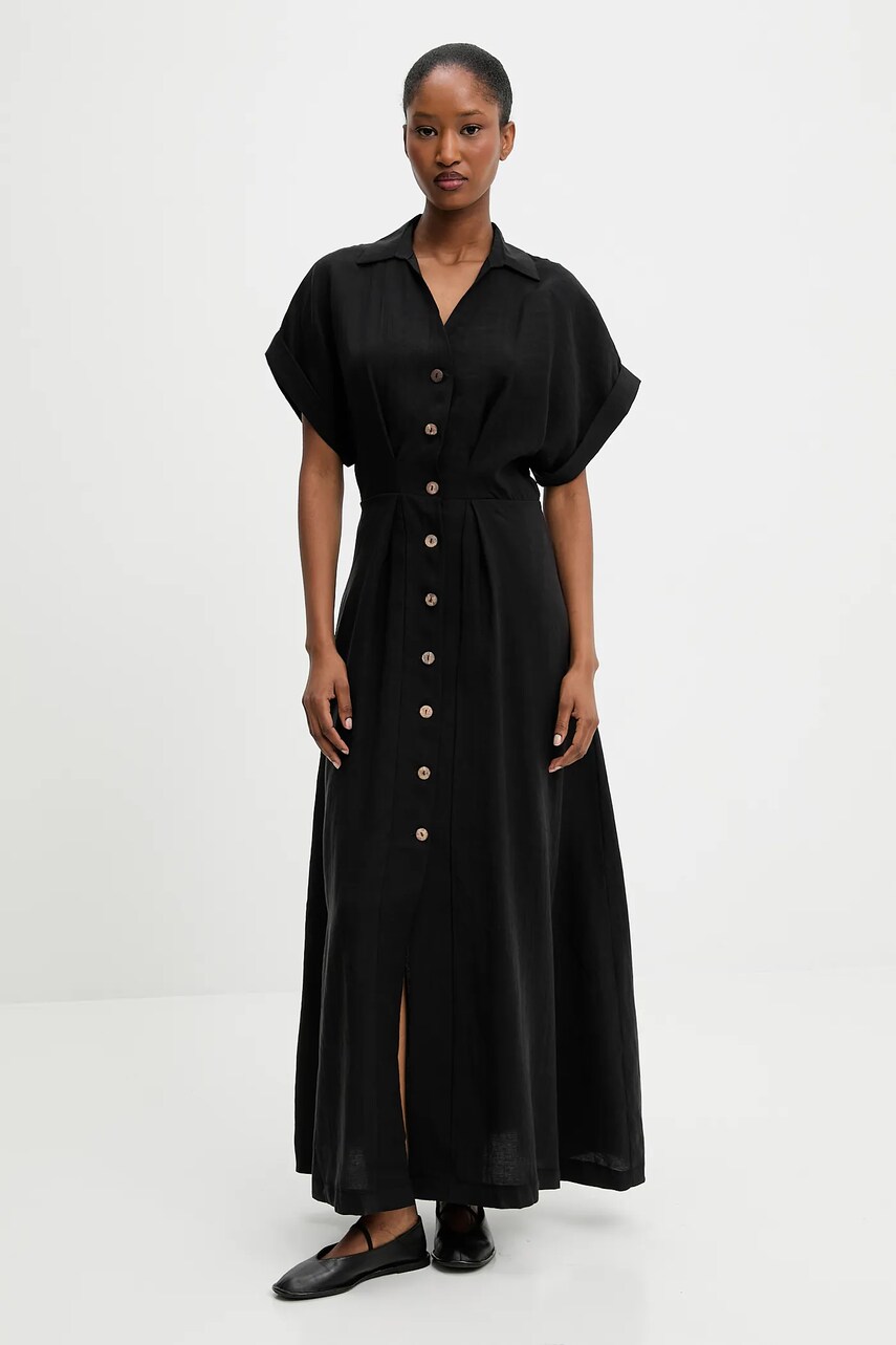 Answear Lab rochie culoarea negru, maxi, evazata