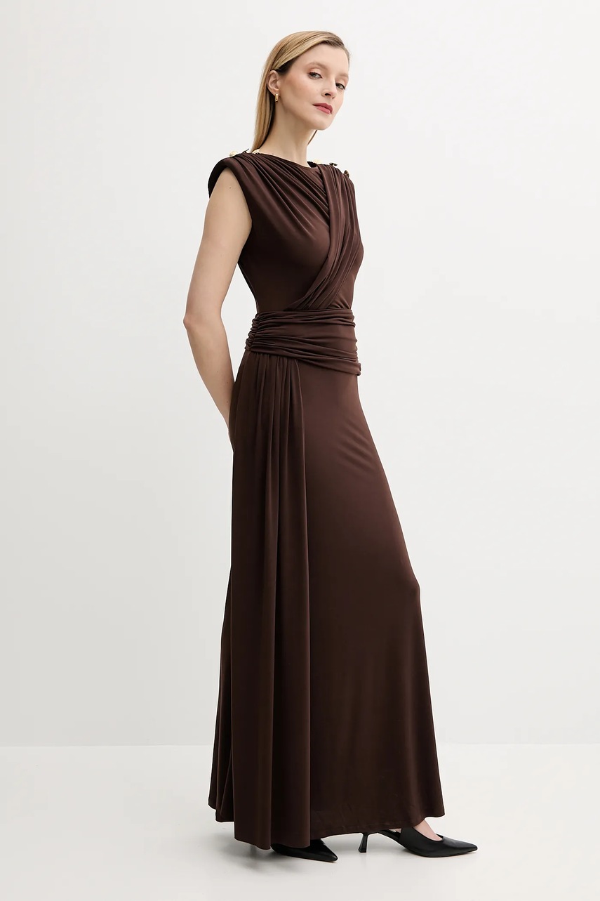 Платье Answear.LAB цвет коричневый maxi прямая