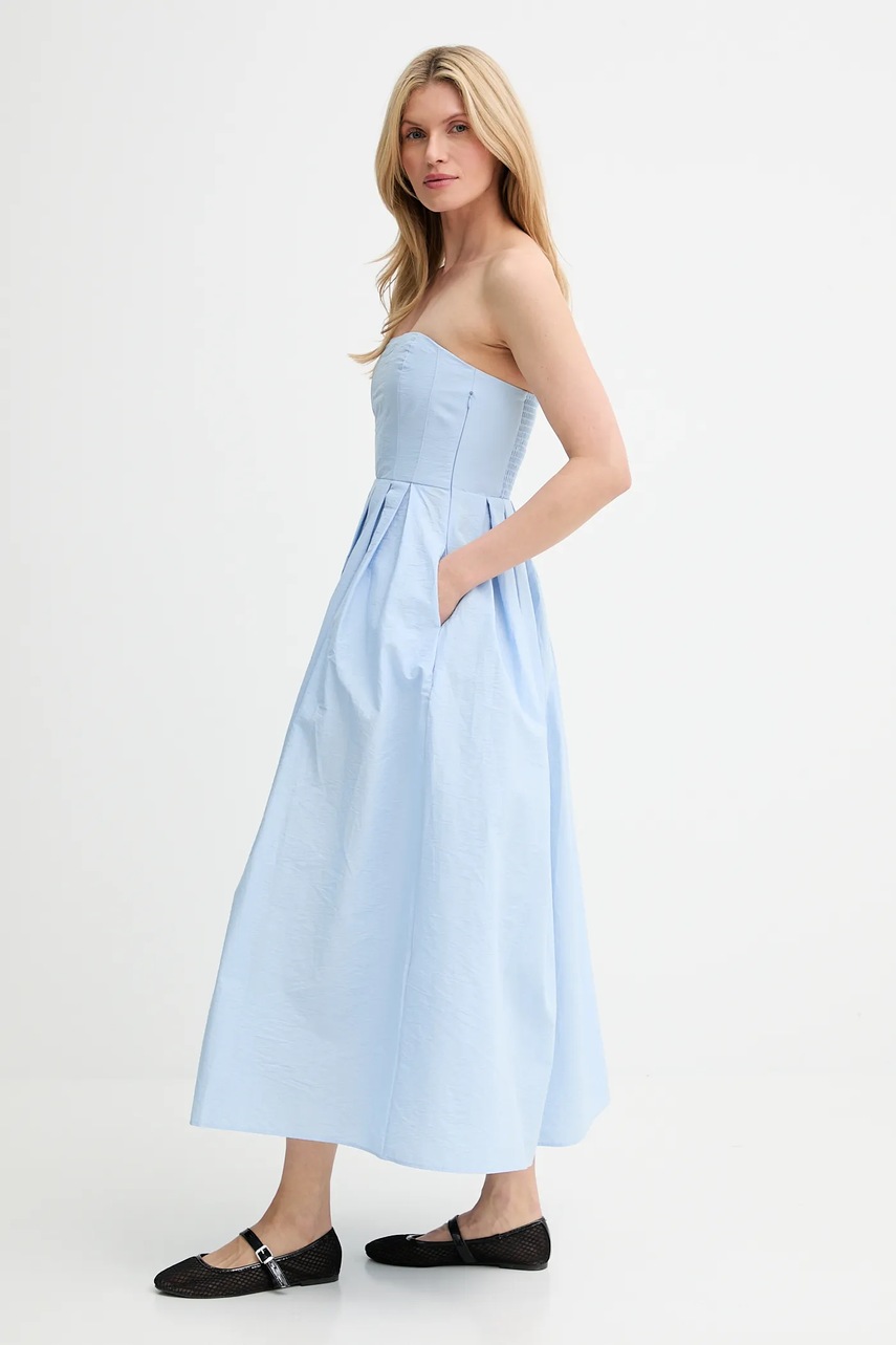 Хлопковое платье Answear.LAB maxi расклешённая