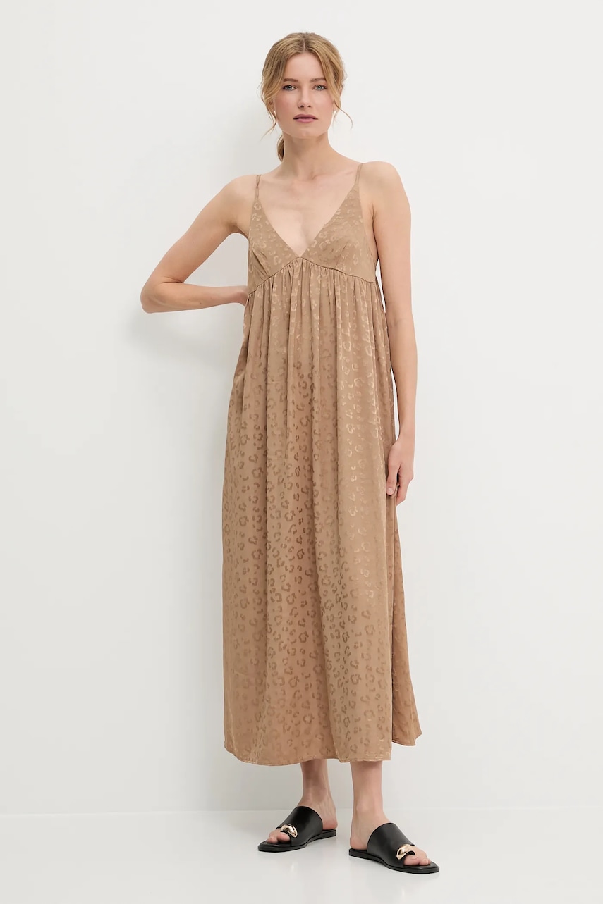 Answear Lab rochie culoarea bej, maxi, drept