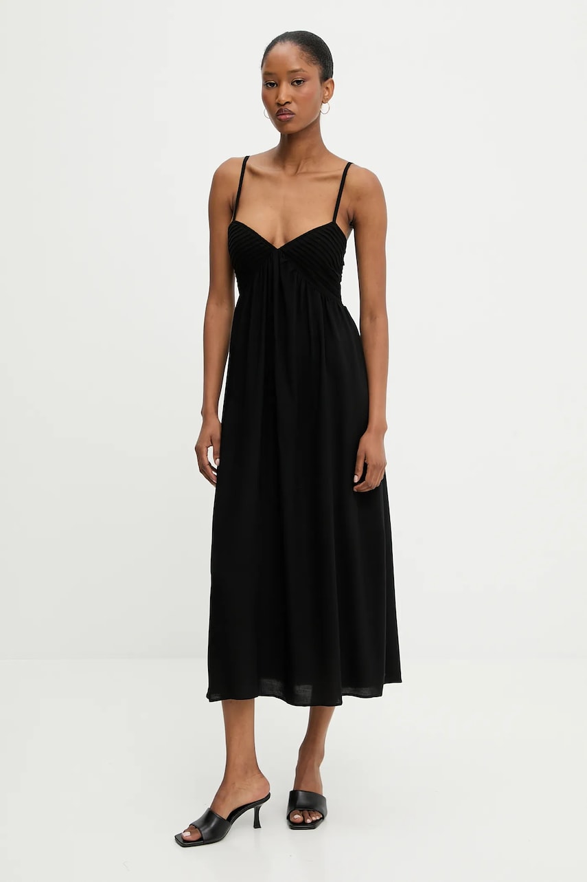 Answear Lab rochie culoarea negru, maxi, evazată