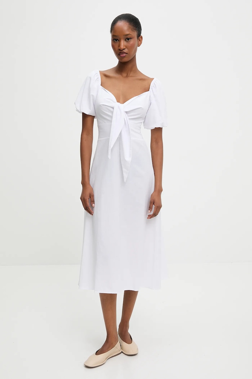 Answear Lab rochie culoarea alb, mini, dreaptă Answear Lab rochie culoarea alb, mini, dreaptă