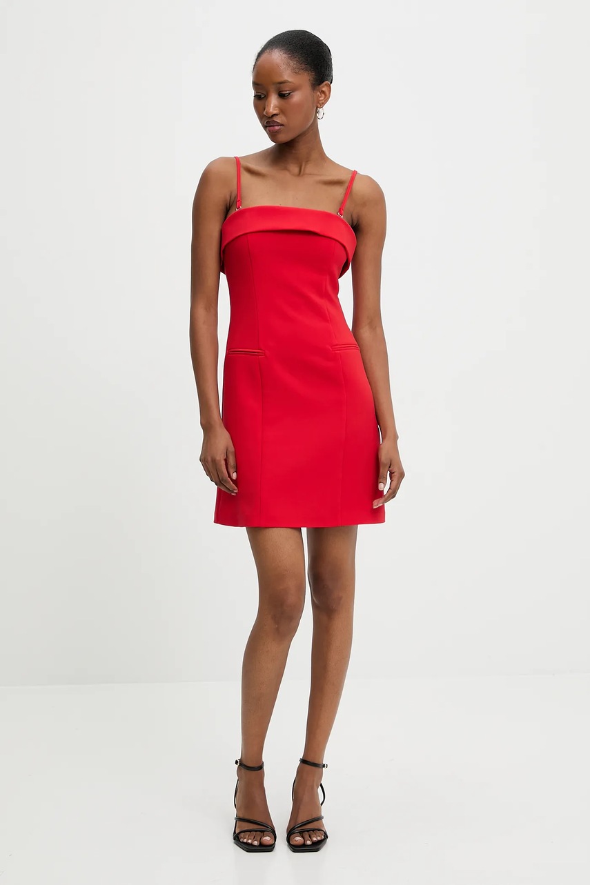 Платье Answear.LAB цвет красный mini расклешённая