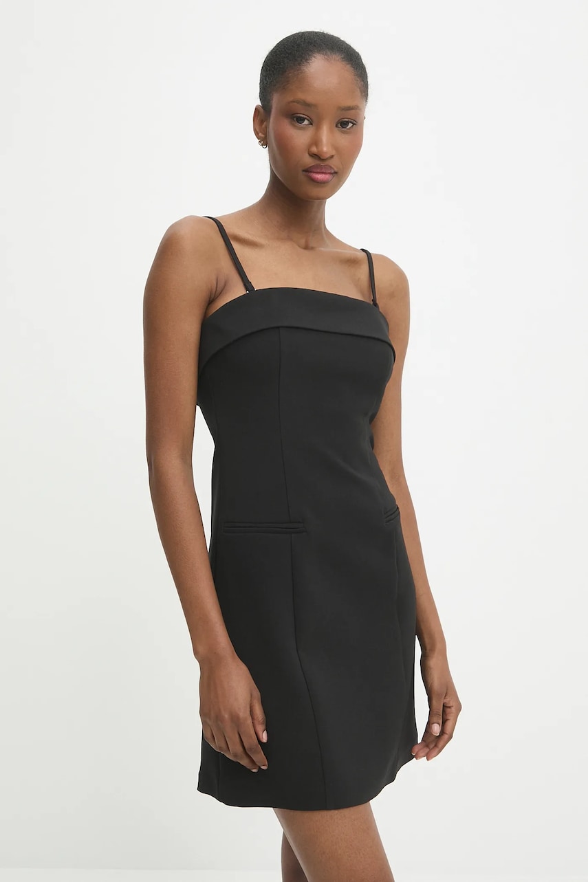 Answear Lab rochie culoarea negru, mini, evazata