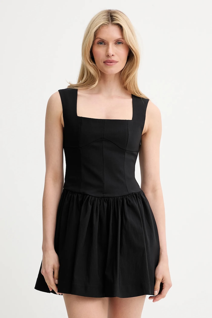 Answear Lab rochie culoarea negru, mini, evazată