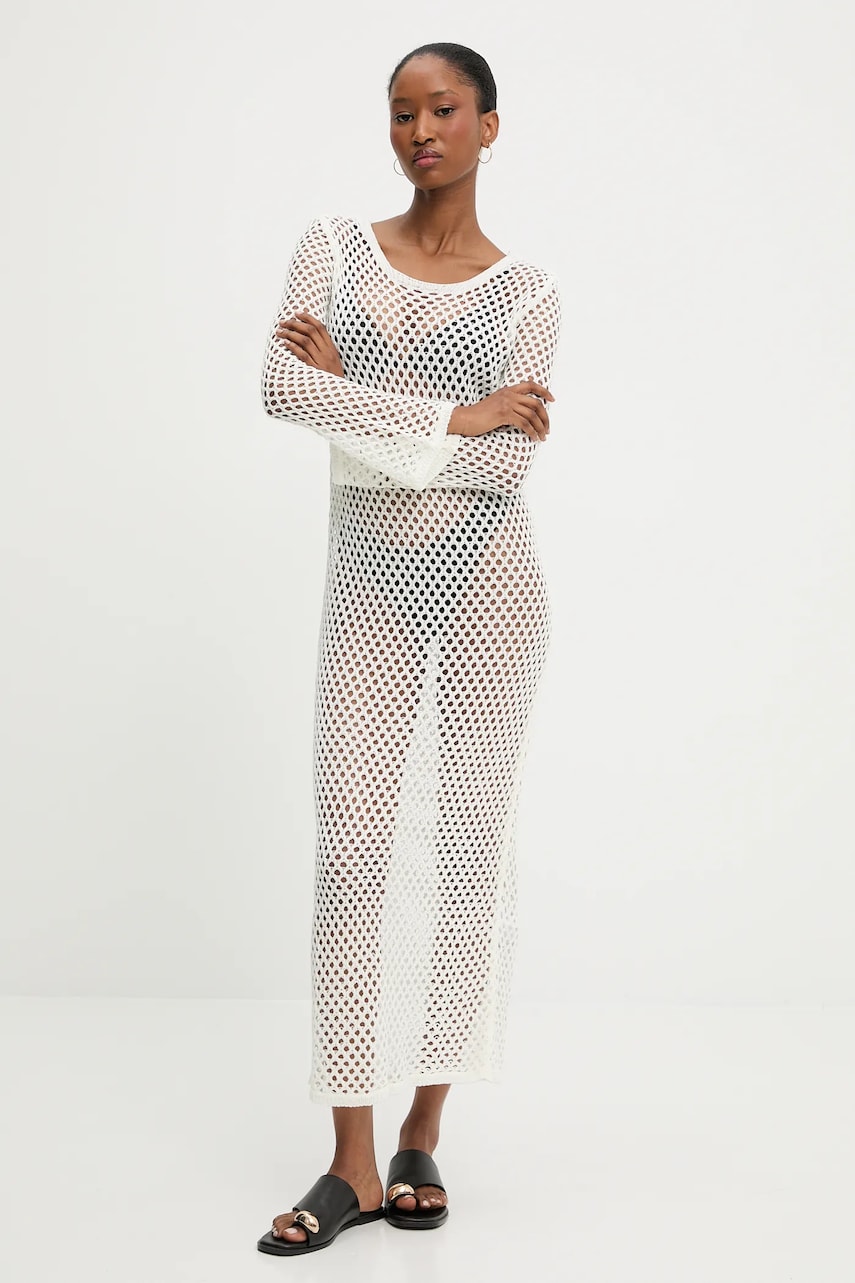 Answear Lab rochie de plaja culoarea alb