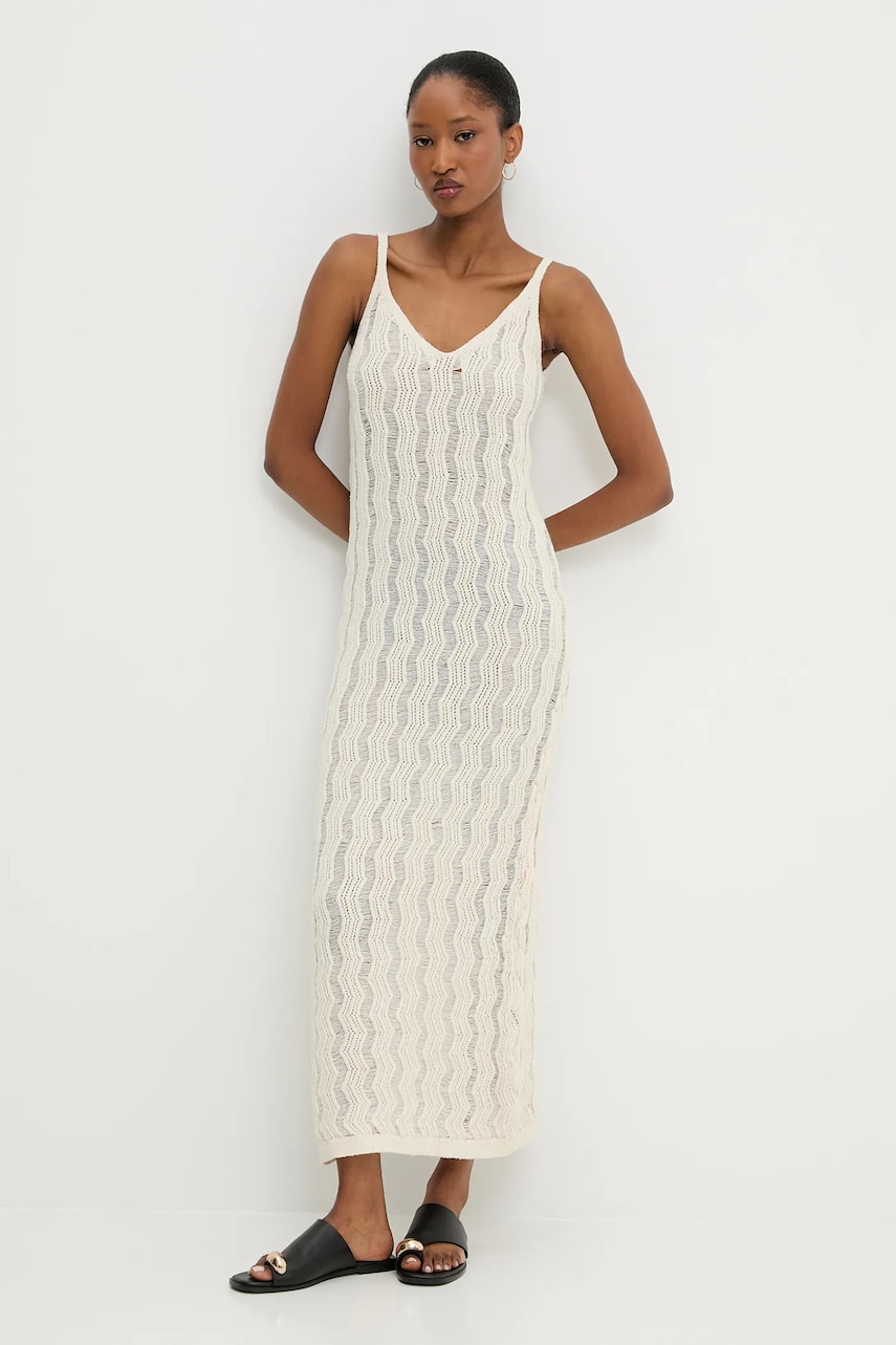 Answear Lab rochie culoarea bej, maxi, mulata