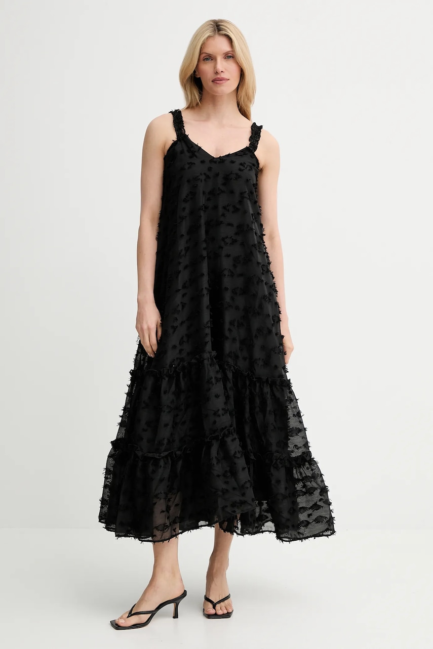 Answear Lab rochie culoarea negru, maxi, oversize
