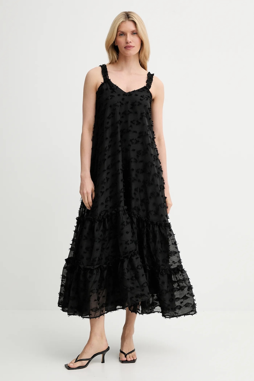 Answear Lab rochie culoarea negru, maxi, oversize Answear Lab rochie culoarea negru, maxi, oversize