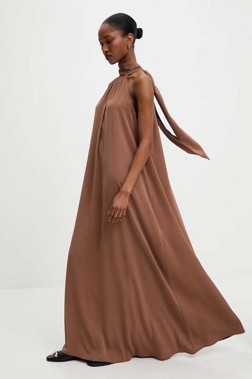 Сукня Answear Lab колір коричневий maxi oversize