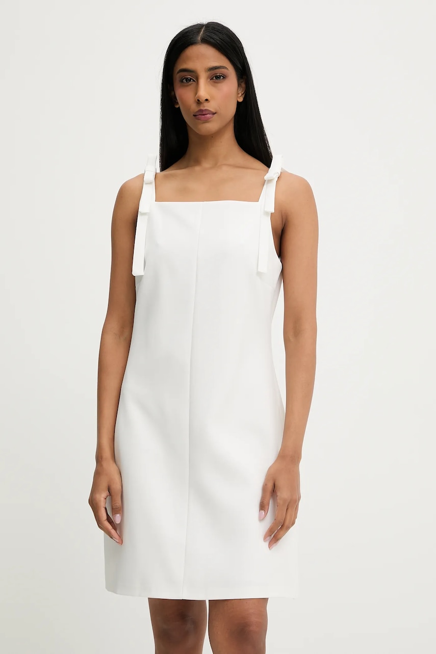 Answear Lab rochie culoarea alb, mini, drept Answear Lab rochie culoarea alb, mini, drept