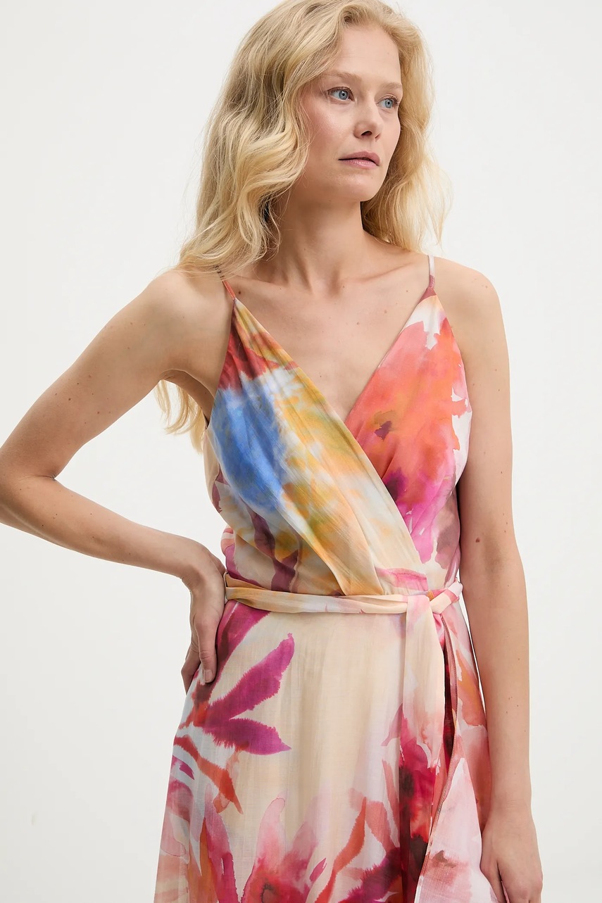 Платье Answear.LAB цвет оранжевый maxi расклешённая