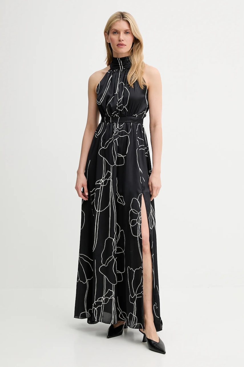 Answear Lab rochie culoarea negru, maxi, evazată