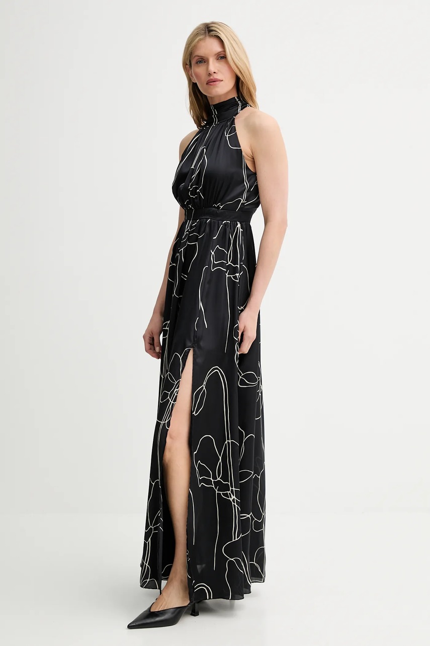 Платье Answear.LAB цвет чёрный maxi расклешённая