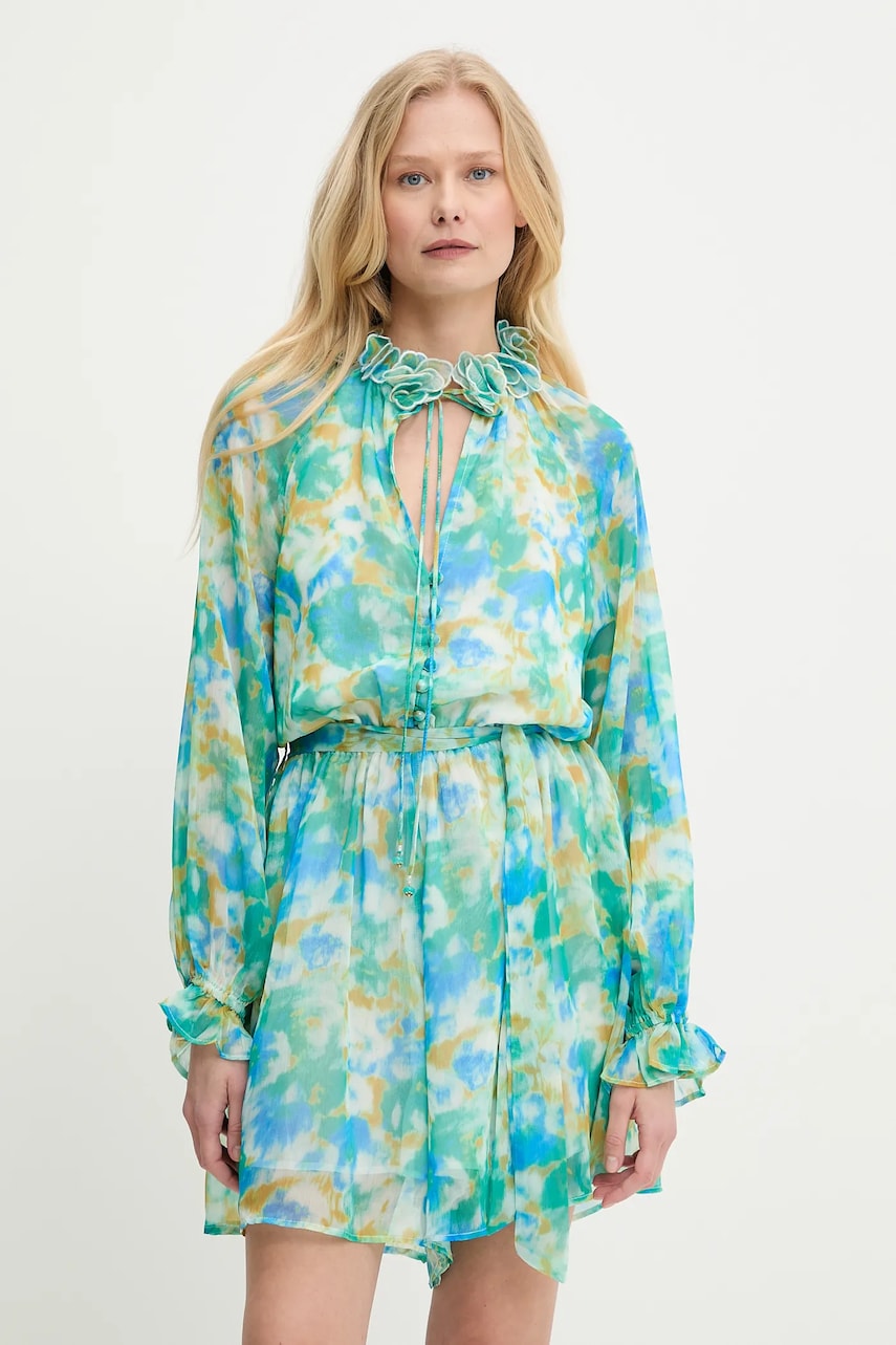 Answear Lab rochie culoarea verde, mini, evazata