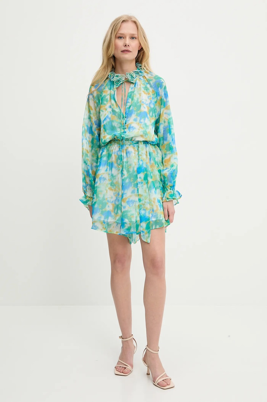 Платье Answear.LAB цвет зелёный mini расклешённая