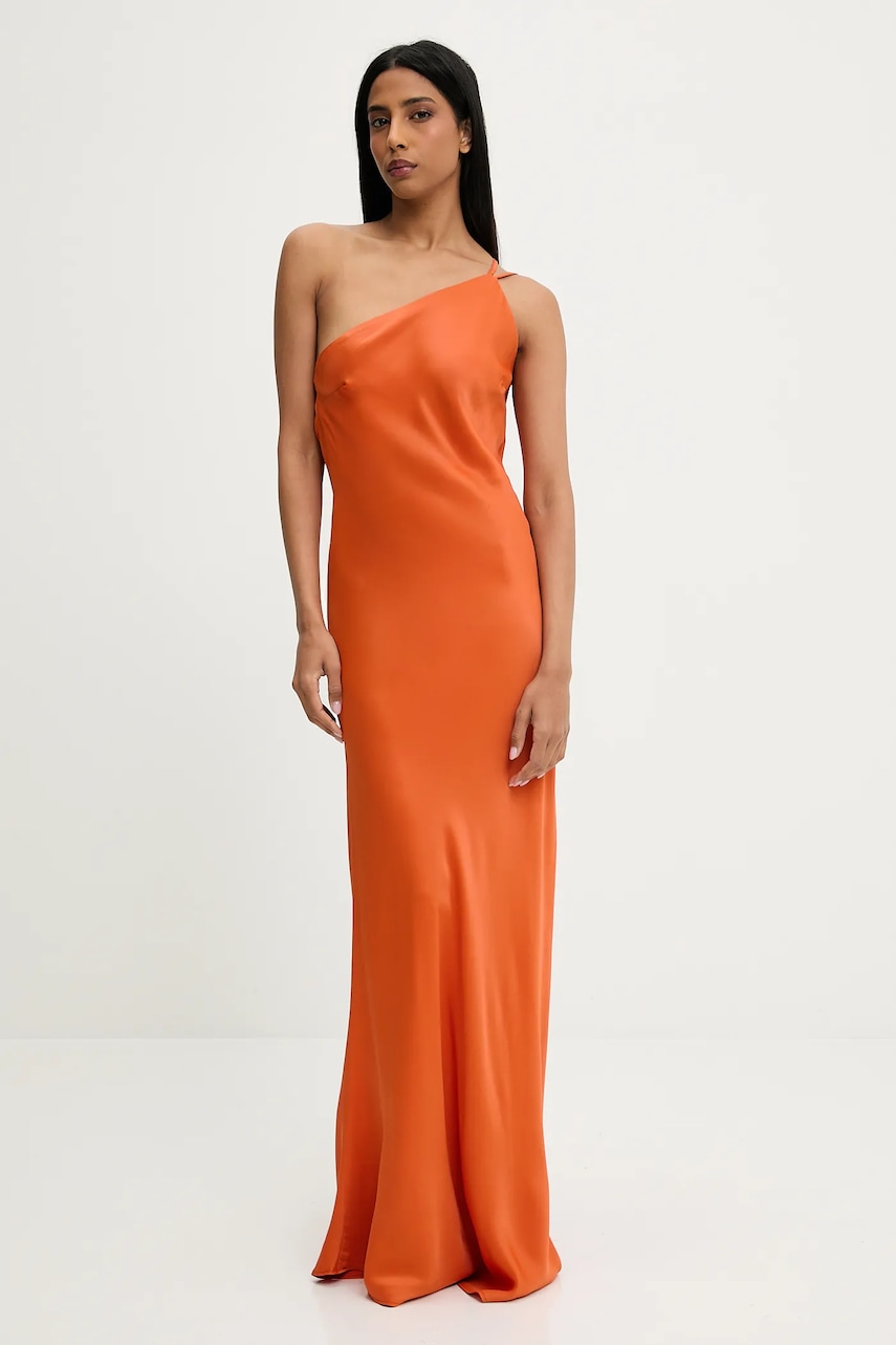 Платье Answear.LAB цвет оранжевый maxi облегающее