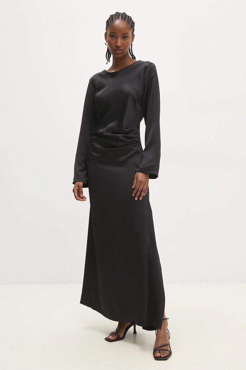 Answear Lab rochie culoarea negru, maxi, evazati