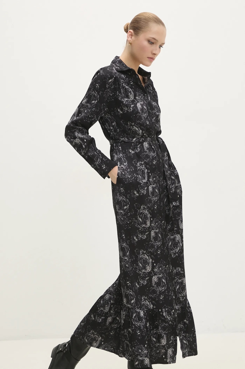 Answear Lab rochie culoarea negru, maxi, evazată